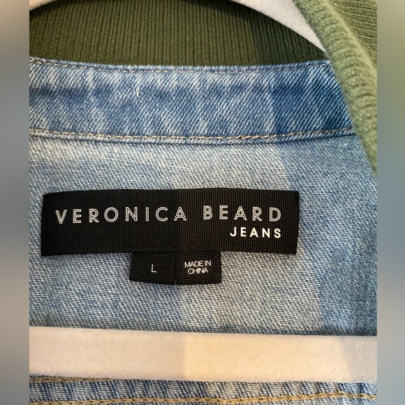 Veronica Beard EMELIA Jean Jacket in Large Color: Pebble Stone - Picture 3 of 8